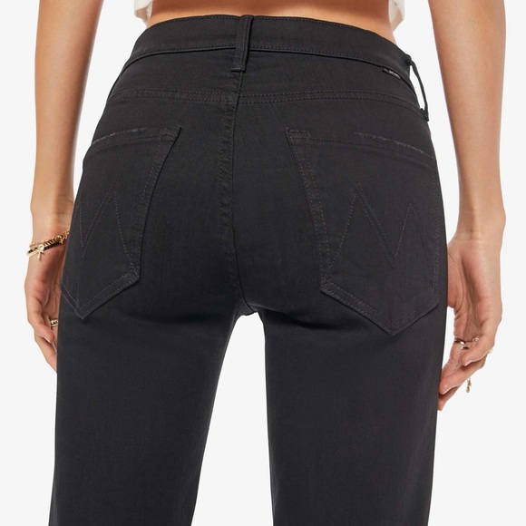 MOTHER Mid rise Dazzler Ankle Black Jeans - Picture 4 of 10